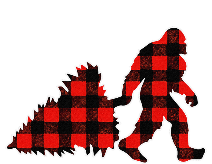 Red Buffalo Plaid Pajama Bigfoot Christmas Mousepad