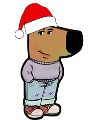 My New Character Is A Chill Guy Funny Christmas Dog Meme 7-Panel Snapback Hat