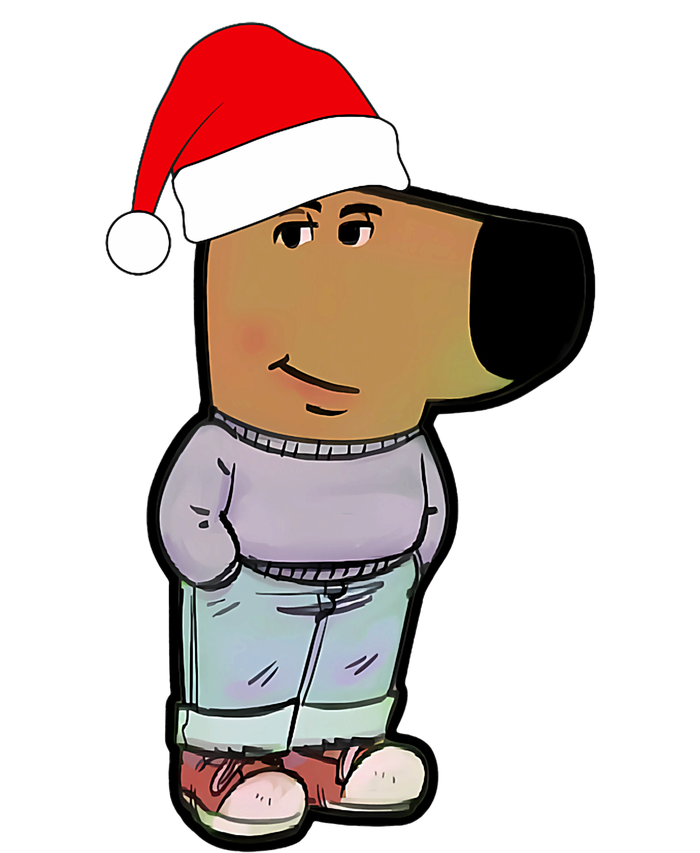 My New Character Is A Chill Guy Funny Christmas Dog Meme 7-Panel Snapback Hat