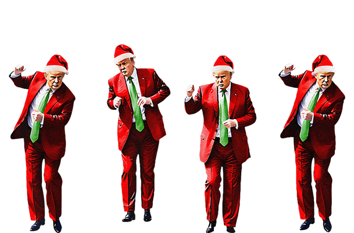 Funny Trump Dance Santa Claus Christmas Xmas Pajamas Holiday T-Shirt