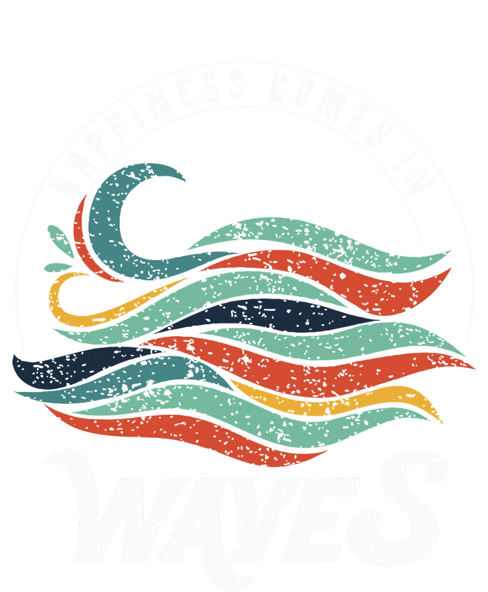 Happiness Comes In Waves  Vacation  Ocean Women's Pullover Hoodie