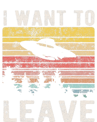 I Want To Leave Funny Retro Novelty Alien Ufo Novelty Toddler Zip Fleece Hoodie