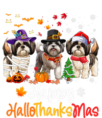 Shih Tzu Dog Halloween Christmas Happy Hallothanksmas Long Sleeve Shirt