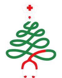 Stethoscope Christmas Tree Nursing Funny Nurse Rn Lpn Squad T-Shirt