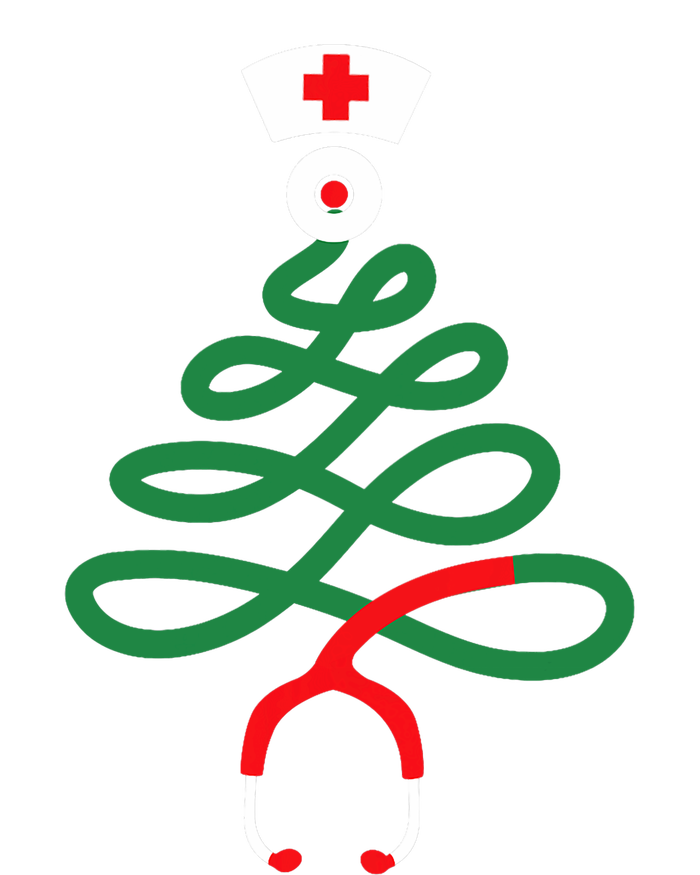 Stethoscope Christmas Tree Nursing Funny Nurse Rn Lpn Squad T-Shirt