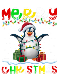 Xmas Lighting Santa Hat Emperor Penguin Merry Christmas Sweatshirt