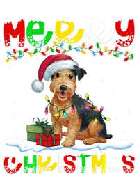 Xmas Lighting Santa Patterdale Terrier Dog Merry Christmas T-Shirt