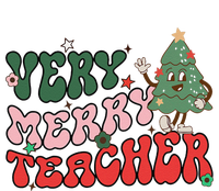 Very Merry Teacher Christmas Xmas Lights Funny Holiday Retro Cooling Performance Crew T-Shirt