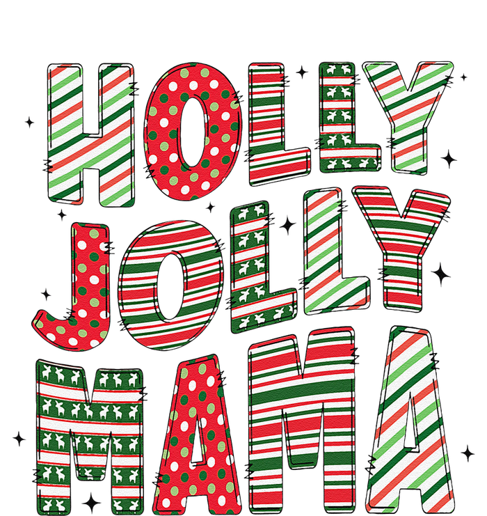 Holly Xmas Jolly Mama Christmas Mom Vintage Xmas Holiday T-Shirt