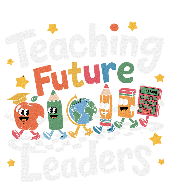 Retro Teaching Future Leaders Teacher 100 Days Of School T-Shirt