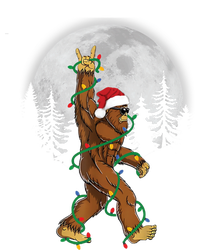 Bigfoot Santa Christmas Tree Lights Funny Xmas Sasquatch Sweatshirt