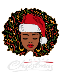 Black African Girl American Melanin Christmas Santa Hat T-Shirt