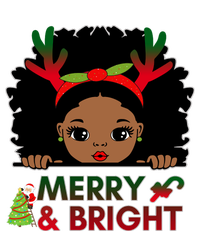 Black Girl Reindeer Santa Claus Christmas Merry And Bright T-Shirt