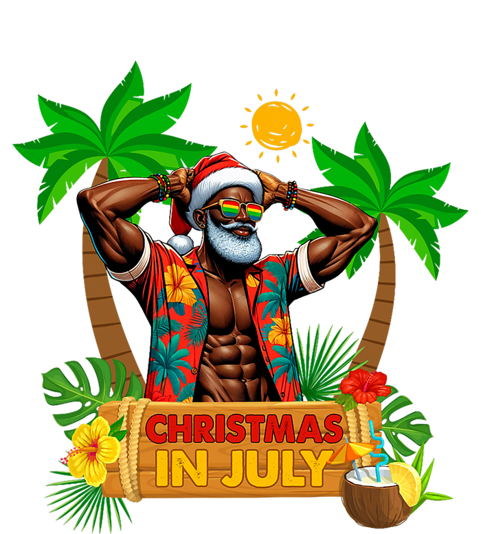 Black Hawaiian Santa Sunglasses Christmas In July Summer Premium T-Shirt