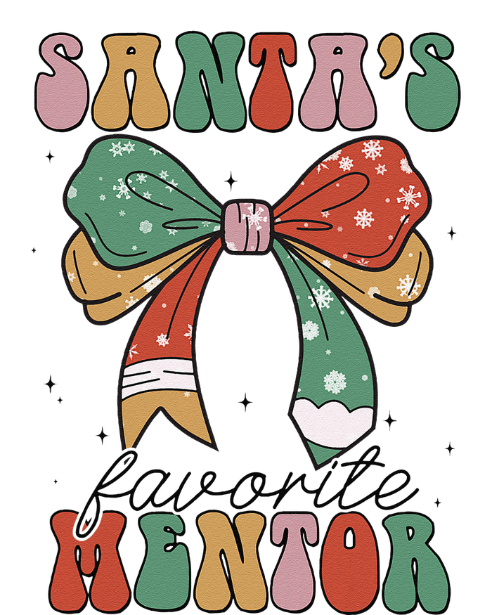 SantaS Favorite Mentor Coquette Bow Christmas Merry Xmas T-Shirt