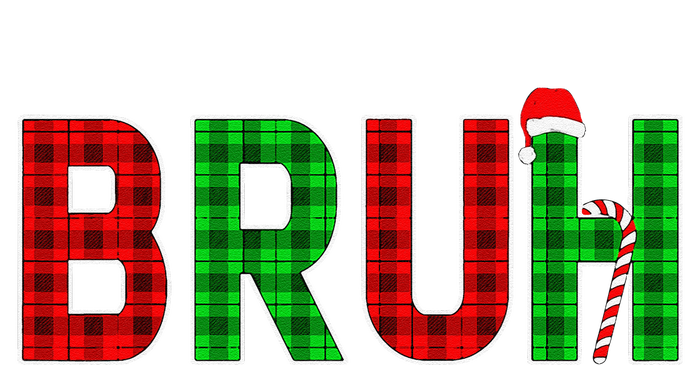 Bruh Funny Christmas Red Plaid Teens Xmas Pajamas Cooling Performance Crew T-Shirt