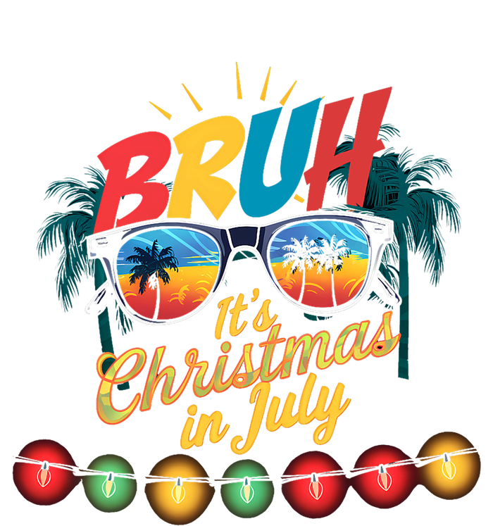 Bruh Santa Claus Sunglasses Beach Christmas In July T-Shirt