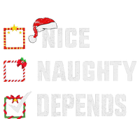 Nice Naughty Depends Christmas List Xmas Santa Claus Tall Long Sleeve T-Shirt