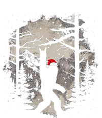 Christmas Bigfoot Santa Hat Funny Xmas Pj Sasquatch Rock On T-Shirt