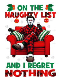 On The Naughty List And I Regret Nothing Horror Christmas T-Shirt