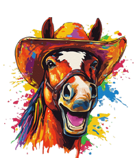 Funny Cowboy Horse Illustration Laugh T-Shirt