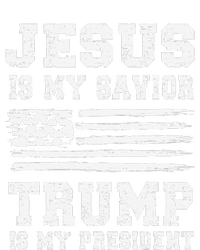 Jesus Is My Savior Trump Is My President Usa Flag Design T-Shirt