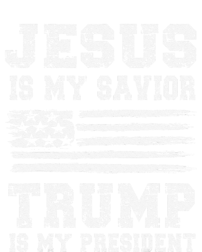 Jesus Is My Savior Trump Is My President Usa Flag Design T-Shirt