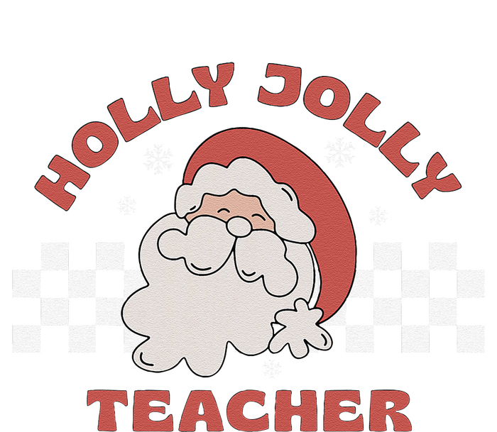 Christmas Teacher Santa Holly Xmas Jolly Teacher Christmas T-Shirt