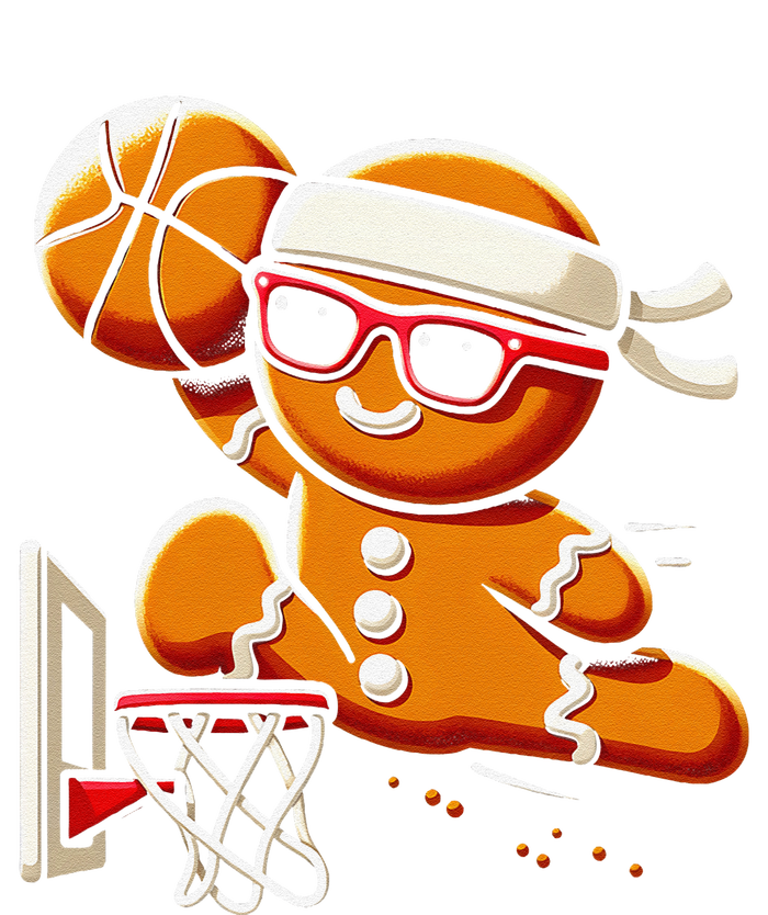 Gingerbread Man Playing Basketball Dunking Christmas Xmas Sustainable Beanie