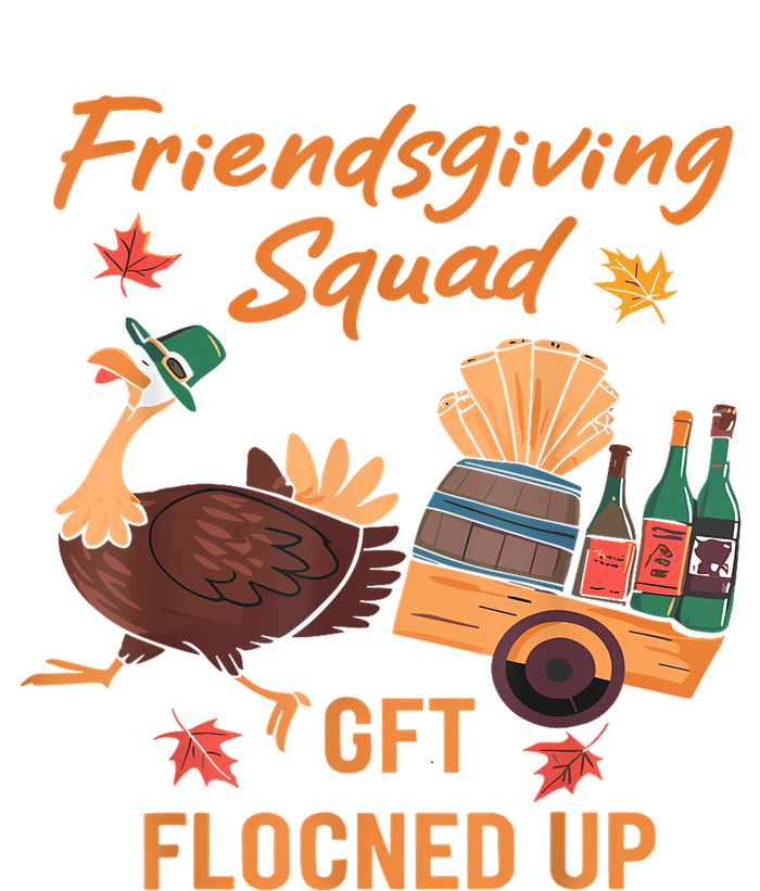 Friendsgiving Squad Get Flocked Up Thanksgiving 7-Panel Snapback Hat