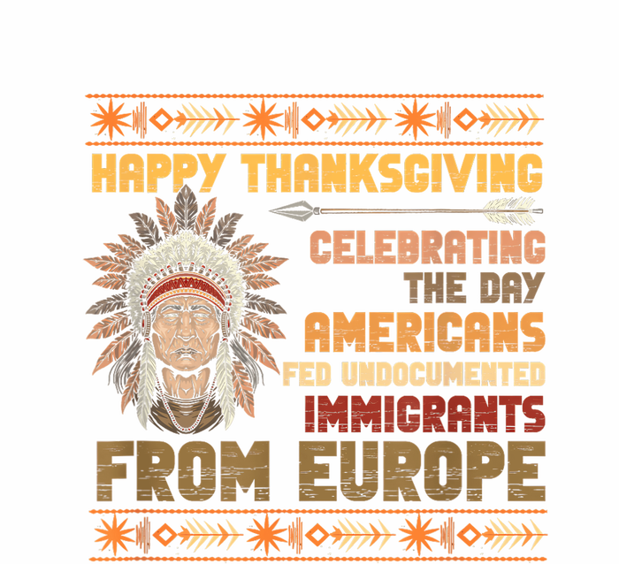 Indigenous Thanksgiving American Fed Undocumented Immigrants Ladies PosiCharge Competitor Racerback Tank