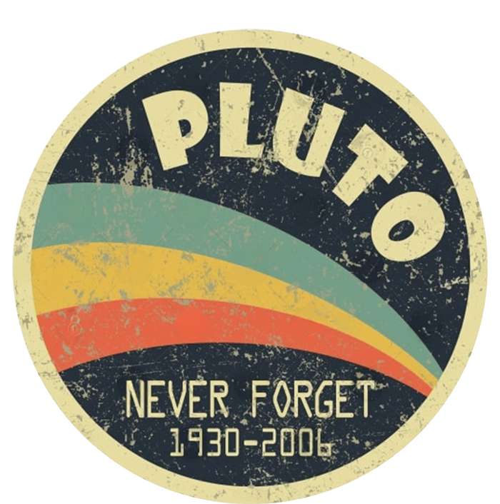 Never Forget Planet Pluto Retro Vintage Pom Pom 12in Knit Beanie