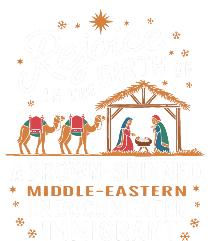 Rejoice In The Birth Of A Brown Skinned Christmas Christian T-Shirt