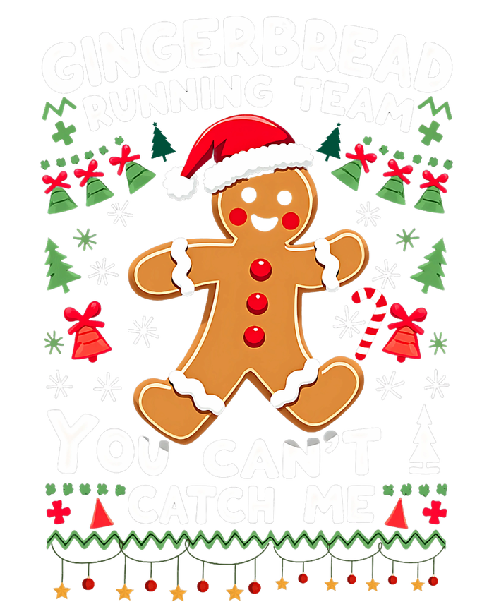 Funny Gingerbread Running Team Ugly Christmas Sweater PosiCharge RacerMesh Polo