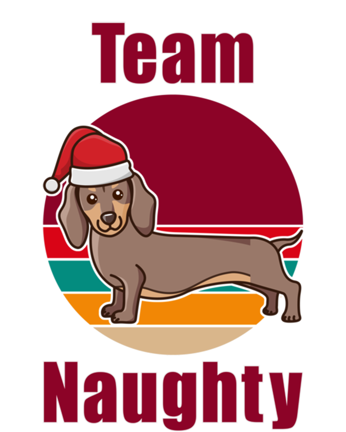 Xmas Doxie Team Naughty List Funny Santa Dachshund Christmas Gift T-Shirt