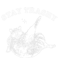 Stay Trashy Funny Raccoon Trash Panda Raccoon Meme Women's Racerback Tank