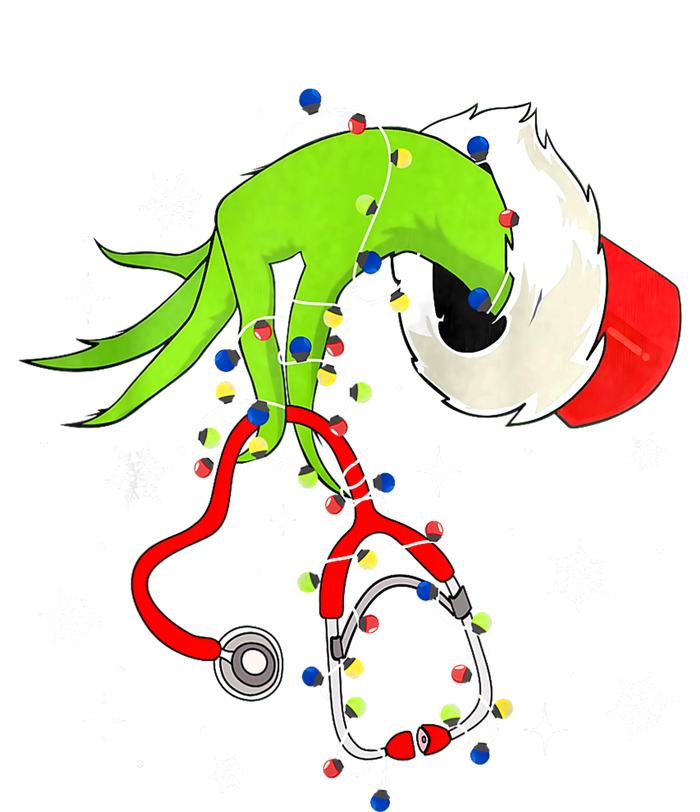 Women Nurse Christmas Stethoscope Nurses Xmas Pajamas Santa Gift T-Shirt