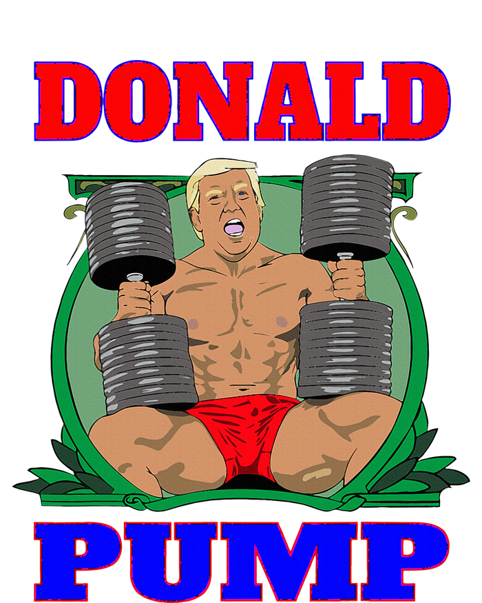 Funny Trump Donald Pump Gym Performance Long Sleeve Polo