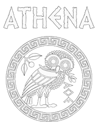 Athena Greek Goddess Of Wisdom And War Athenian Owl Symbol T-Shirt