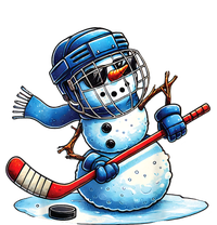 Christmas Funny Cute Snowman Playing Ice Hockey Lovers Gift Performance Long Sleeve Polo