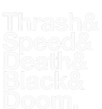 Heavy Metal Music Fan List Thrash Speed Doom Death Black T-Shirt