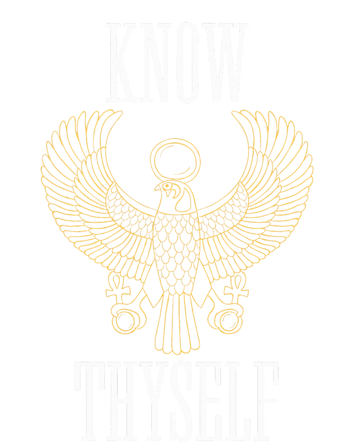 Know Thyself Ancient Egyptian God Horus Kemetic Ankh Gift Cooling Performance Long Sleeve Crew