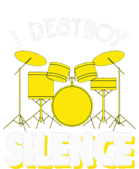 I Destroy Silence Drum Funny Drummer Womens Cotton Relaxed Long Sleeve T-Shirt