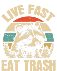 Live Fast Eat Trash Funny Raccoon Camping Or Hiking Lover High Crown Mesh Back Trucker Hat