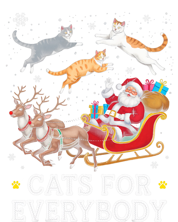 Cats For Everybody Christmas Funny Santa Cat Lover Xmas USA-Made Doggie Bandana