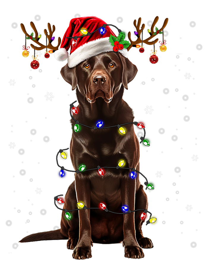 Chocolate Lab Labrador Christmas Tree Light Pajama Dog Xmas Kids Hoodie