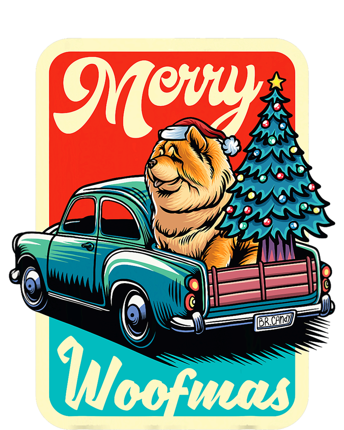 Chow Chow Merry Christmas Tree Truck Dog Xmas Woofmas T-Shirt