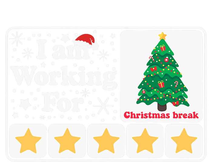 Christmas 5 Stars Xmas Tree IM Working For Chirstmas Break Coaster