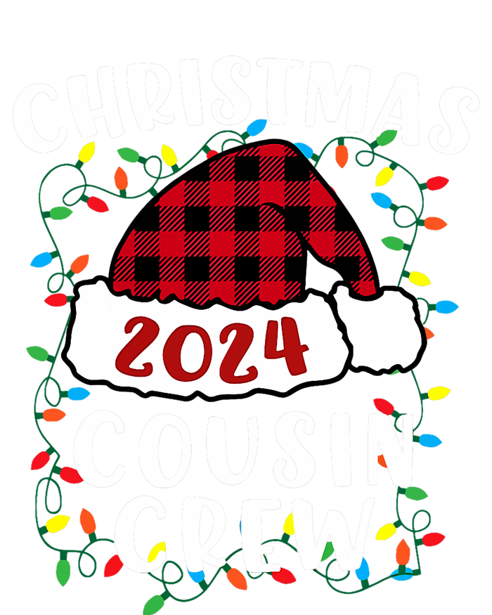 Christmas 2024 Cousin Crew Xmas Lights Santa Hat Pajamas Toddler Zip Fleece Hoodie