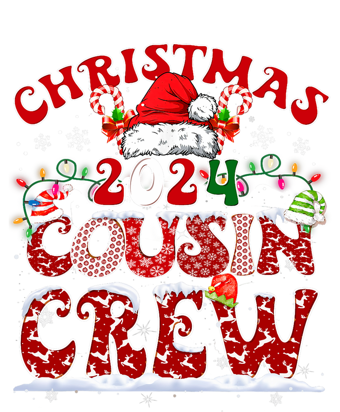 Christmas 2024 Cousin Crew Xmas Lights Santa Hat Pajamas Grommeted Golf Towel